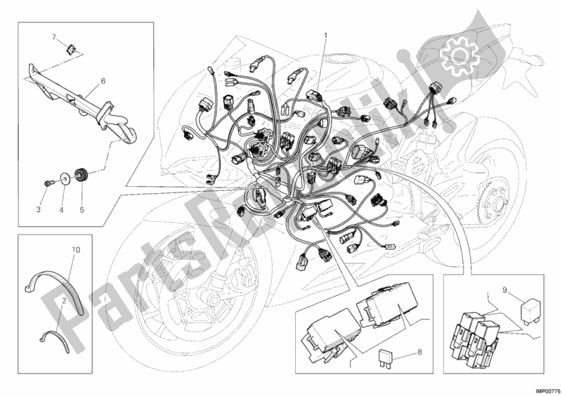 Toutes les pièces pour le Faisceau De Câblage du Ducati Superbike 1199 Panigale S Tricolore 2012